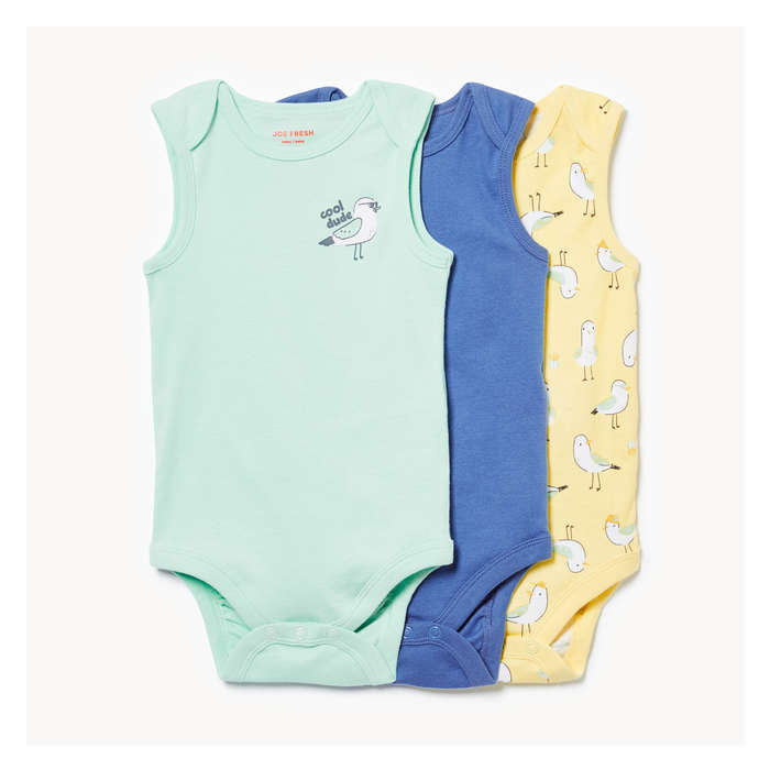 Baby Boys' 3-Pack Sleeveless Bodysuits
